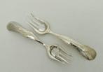 Zilver Vleesvork / serveervork Biedermeier antiek vork 2 st, Antiek en Kunst, Antiek | Bestek, Ophalen of Verzenden