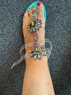 Metallic rainbow kleuren sandalen slippers maat 37 nieuw, Overige kleuren, Nieuw, Sandalen of Muiltjes, Ophalen of Verzenden