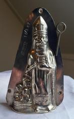 Oude dubbele chocoladevorm Sinterklaas met 3 kinderen in ton, Ophalen of Verzenden