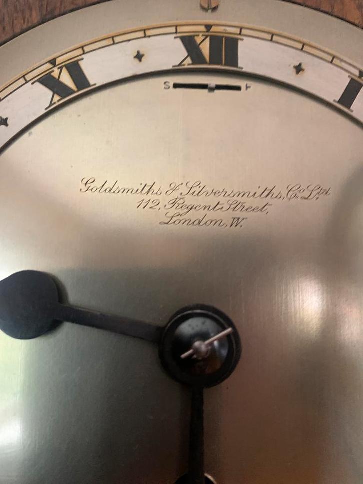 Wandklok Goldsmiths & Silversmith,, Antiek en Kunst, Antiek | Klokken, Ophalen of Verzenden