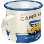 Volkswagen lets camp VW busje emaille reclame mok beker, Verzamelen, Ophalen of Verzenden, Nieuw, Auto's