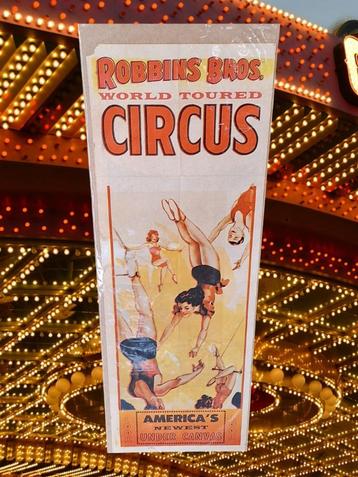 Vintage circus poster, USA, Robbins Bros., origineel 1965🤡 beschikbaar voor biedingen