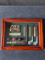 Vintage Golf Clubs Display in Frame, Ophalen of Verzenden