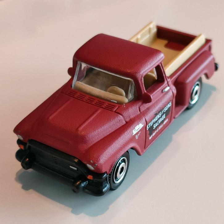 1957 GMC Stepside matrood Match Box, Hobby en Vrije tijd, Modelauto's | Overige schalen, Nieuw, Ophalen of Verzenden