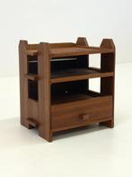 Art Deco nachtkastje van massief eikenhout, Ophalen, Minder dan 45 cm, -, -