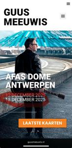 Guus in Antwerpen (13-12-‘25), golden circle + hotel 2 pp, Tickets en Kaartjes, Twee personen, December, Pop