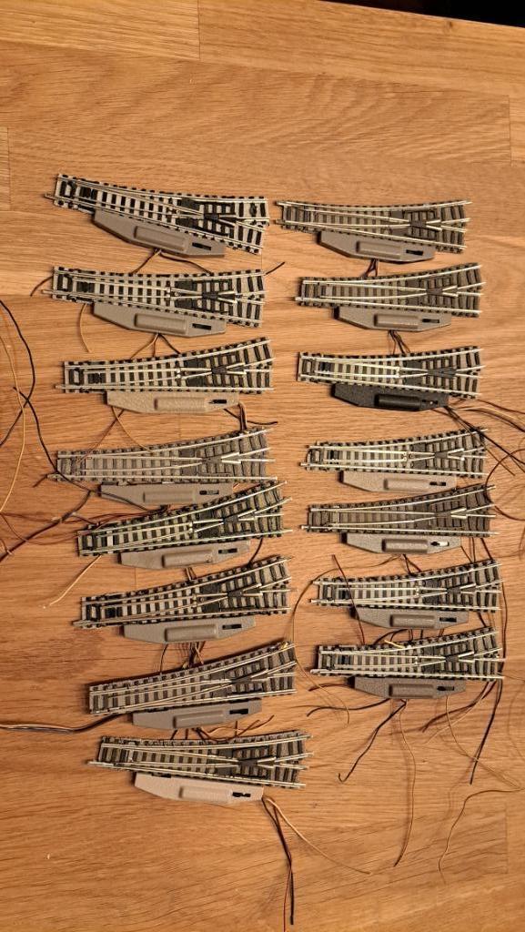 Fleischmann rechte wissel links, Hobby en Vrije tijd, Modeltreinen | N-Spoor, Gebruikt, Rails, Gelijkstroom, Fleischmann, Ophalen of Verzenden