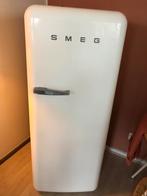 Creme witte smeg koelkast, 200 liter of meer, Zo goed als nieuw, Met vriesvak, 160 cm of meer