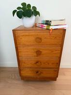 Vintage Grenen Ladekast seventies ‘70, Minder dan 50 cm, Gebruikt, Ophalen of Verzenden, Minder dan 100 cm