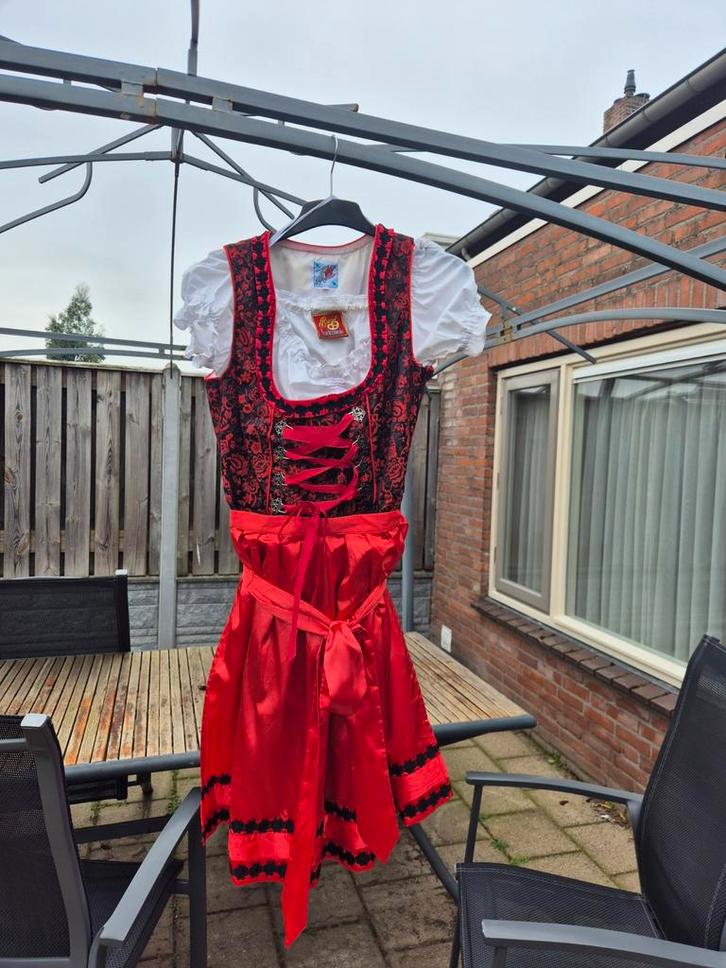Mooie Dirndl met blouse en schort, Kleding | Dames, Carnavalskleding en Feestkleding, Zo goed als nieuw, Kleding, Overige thema's