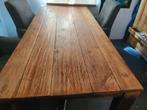 Massief Houten Eettafel - Teakhout, Gebruikt, 50 tot 100 cm, Landelijk, 150 tot 200 cm