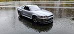 1:18 Nissan skyline GT-R R34 V-spec silver AutoArt zie info, Ophalen of Verzenden, Zo goed als nieuw, Auto, Autoart