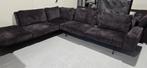 Passe Partout Zico Velvet Hoekbank Antraciet, Huis en Inrichting, Ophalen of Verzenden, Gebruikt, Metaal, Modern