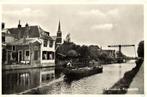 Leiderdorp, Rijngezicht - boot brug - 1955 gelopen, Verzenden, 1940 tot 1960, Gelopen, Utrecht