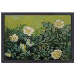 Wilde rozen - Vincent van Gogh canvas + baklijst 70x50cm, Verzenden