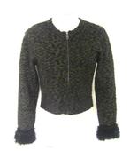 nep bont panther jas retro 50s vintage goth punk rock winter, Kleding | Dames, Overige kleuren, Verzenden, Panther print cardigan