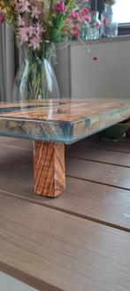 Olijfhouten Serveerplank met Epoxy sierplank olijfolie, Ophalen of Verzenden, Nieuw, Rechthoekig, Hout