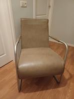 2 Fauteuils - Lever/Taupe - RVS Onderstel, Ophalen