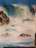 Watervallen. Pastel50 bij 70 cm., Antiek en Kunst, Kunst | Schilderijen | Abstract, Ophalen of Verzenden