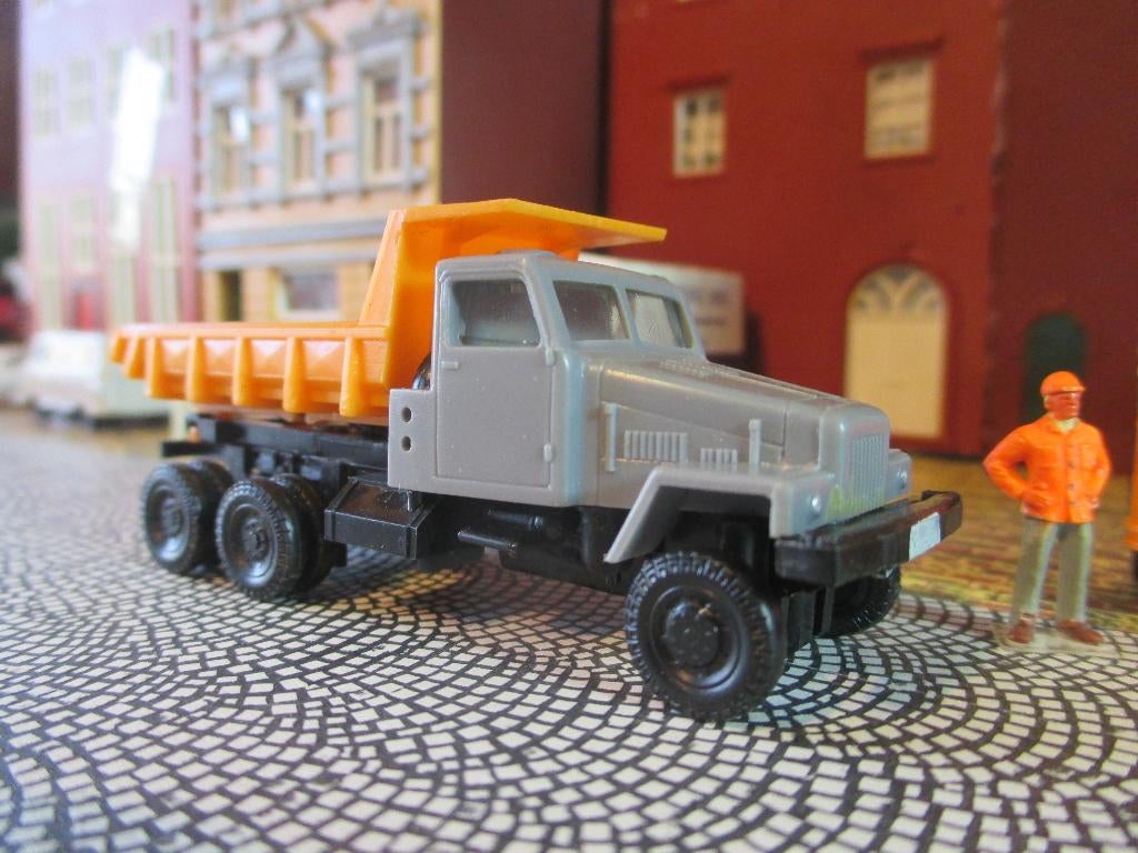 IFA G5 mulden-kipper kiepwagen - grijs/oranje - SES DDR, Ophalen of Verzenden, Nieuw, Bus of Vrachtwagen, Overige merken