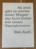 Auto Union Audi brochure, Verzenden, Zo goed als nieuw, Audi