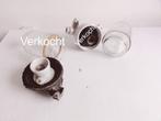 Buitenlamp, kogelvormig glas met armatuur, antiek, Gebruikt, Wandlamp, Ophalen of Verzenden, 50 tot 250 watt