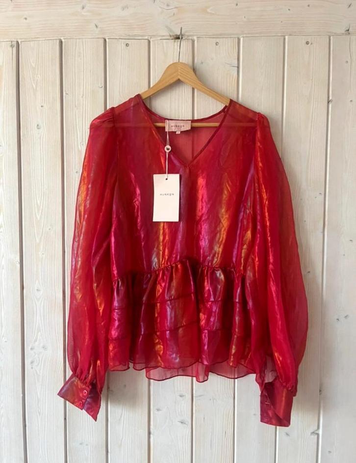 Blouse Hunkon maat M, Kleding | Dames, Blouses en Tunieken, Nieuw, Maat 38/40 (M), Rood, Ophalen of Verzenden