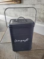 Blikje/emmertje “Compost” – keukenbakje, retro stijl GFT, Huis en Inrichting, Woonaccessoires | Prullenbakken, Ophalen, Zo goed als nieuw