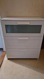 Witte brimnes ikea Ladekast met 3 Laden, Huis en Inrichting, Kasten | Ladekasten, Ophalen, Overige materialen, Gebruikt, 50 tot 100 cm