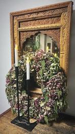 Zware houten spiegel groot, Ophalen of Verzenden, X, Minder dan 100 cm, Rechthoekig