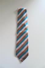 Stropdas Blauw Bruin (3484), Ophalen of Verzenden, Zo goed als nieuw, Blauw, Met patroon