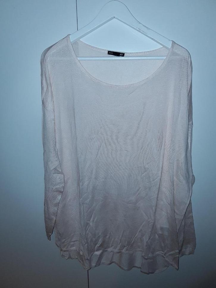 H&M Basic Licht Roze Dunne Trui Met Ronde Hals Maat XL, Kleding | Dames, Truien en Vesten, Nieuw, Maat 46/48 (XL) of groter, Roze
