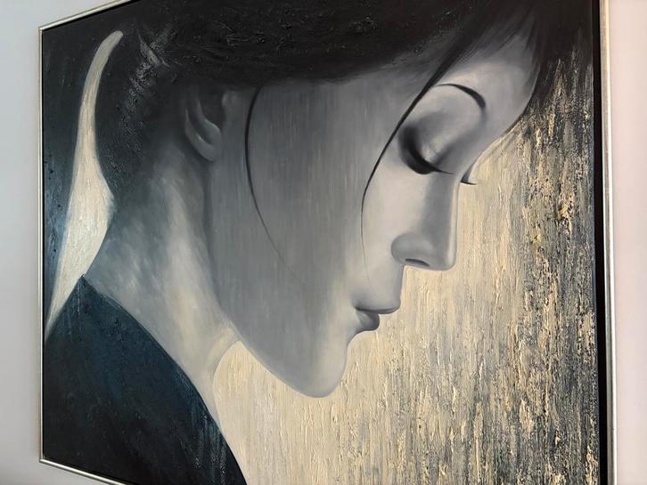 Schilderij olieverf aziatische stijl 145x165cm, Antiek en Kunst, Kunst | Schilderijen | Modern, Ophalen