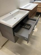 Badmeubel 80cm - beton antraciet - keramische wastafel, Ophalen, Nieuw, 50 tot 100 cm, Minder dan 100 cm