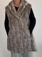 Grijze real fur bodywarmer, Kleding | Dames, Bodywarmers, Maat 38/40 (M), Ophalen of Verzenden, Zo goed als nieuw, Fur