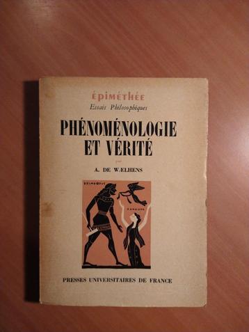 Waelhens, A. de. Phenomenologie et verite beschikbaar voor biedingen