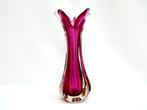Murano - jaren 60 vaas - rood/helder, Ophalen, Minder dan 50 cm, Rood, Glas