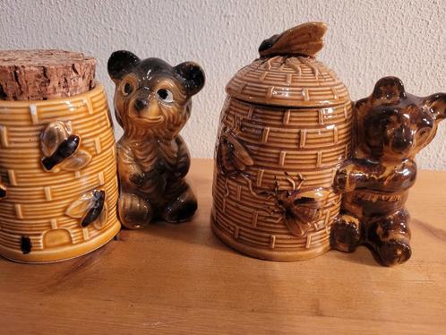 honing honingpotje beer honingpotjes beren beertje potje, Antiek en Kunst, Antiek | Keramiek en Aardewerk, Ophalen of Verzenden