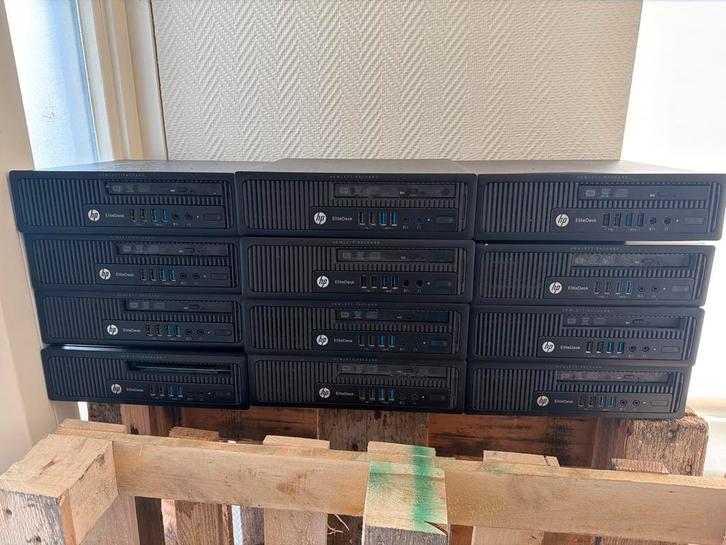 Partij van 12x HP EliteDesk 800 G1 PC, Computers en Software, Desktop Pc's, Gebruikt, 2 tot 3 Ghz, SSD, 8 GB, Met videokaart, Ophalen of Verzenden
