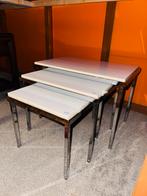 Vintage nesting set bijzettafels met afneembaar blad, Ophalen