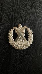Originele WW2 verzilverde RSM capbadge Cameron Highlanders., Verzamelen, Ophalen of Verzenden, Landmacht, Engeland, Embleem of Badge