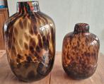 Set van 2 Leopard/Tortoise Glazen Vazen, Huis en Inrichting, Woonaccessoires | Vazen, Ophalen of Verzenden