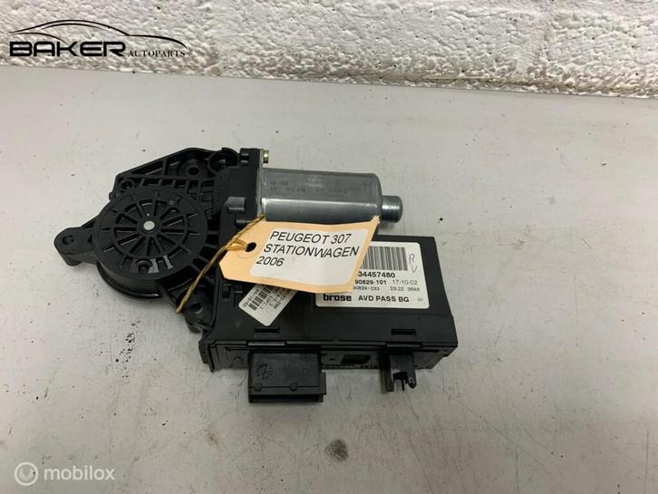 Raammotor rechtsvoor Peugeot 307 SW ('02-'08) 9634457480, Auto-onderdelen, Ruiten en Toebehoren, Peugeot, Gebruikt, Ophalen of Verzenden