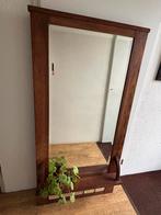 Originele antieke geslepen spiegel met plankje art nouveau, Ophalen, Rechthoekig, 50 tot 100 cm, 100 tot 150 cm