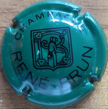 Champagnecapsule René BRUN Donkergroen & zwart nr. 04 beschikbaar voor biedingen