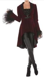 Mooie bordo rode/zware CARNAVAL/BURLESQUE/VAMPIER jas, Ophalen, Carnaval, Kleding, Maat 36 (S)