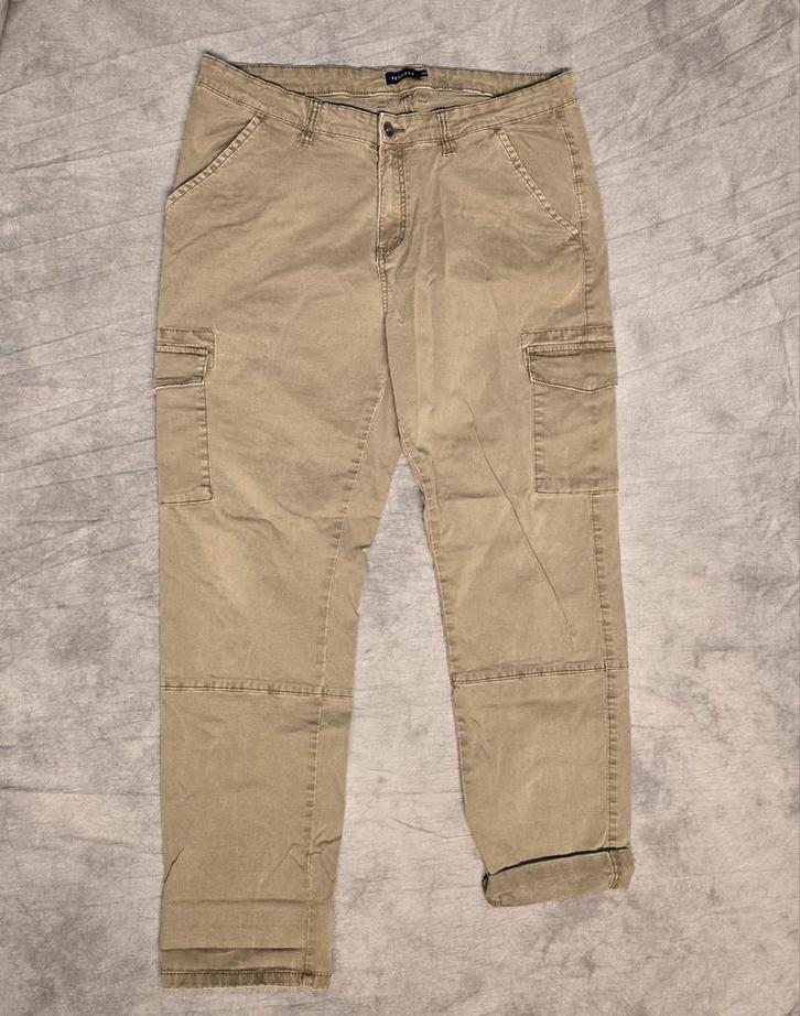 Stoere Legergroene Broek, Kleding | Dames, Broeken en Pantalons, Gedragen, Maat 46/48 (XL) of groter, Groen, Lang, Ophalen of Verzenden