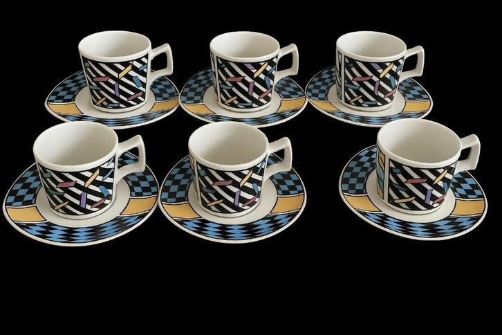 Set van 6 Rosenthal Flash espresso kop & schotel – puntgaaf, Antiek en Kunst, Kunst | Designobjecten, Ophalen of Verzenden