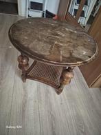 Vintage bijzettafel met rieten plank, Ophalen