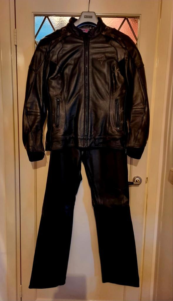 DAMES EVOLUTION COMPLEET NIEUW ZWART LEREN MOTORPAK  40/42, Motoren, Kleding | Motorkleding, Dames, Nieuw zonder kaartje, Ophalen of Verzenden
